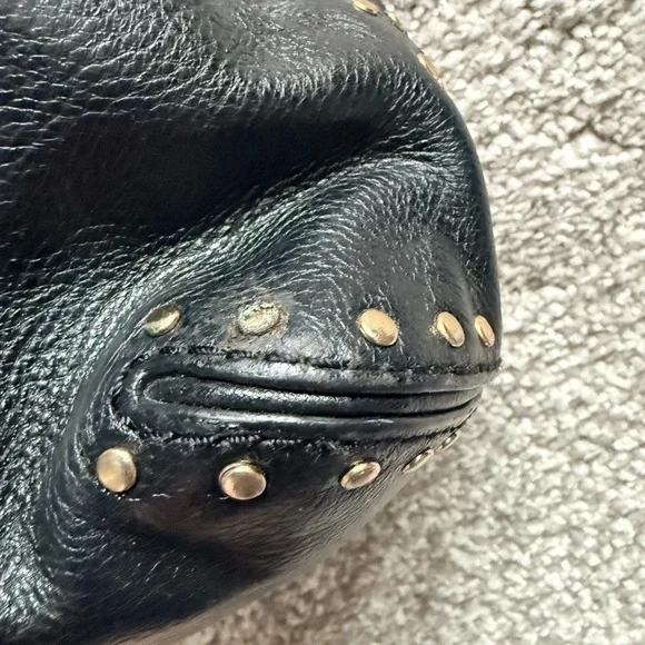 Michael Kors Black Shoulder Bag with Gold Accents - Picture 5 of 16